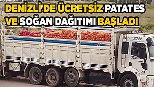 Denizli'de ücretsiz patates ve soğan dağıtımı başladı