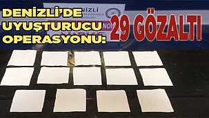 Denizli’de uyuşturucu operasyonu: 29 gözaltı