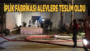 İplik fabrikası alevlere teslim oldu
