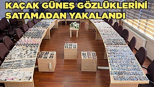 kaçak güneş gözlüklerini satamadan yakalandı