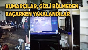 Kumarcılar, gizli bölmeden kaçarken yakalandılar