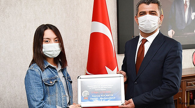 Mavi Düşün- Sıfır Atık yarışmasında Denizlili öğrenciden ikincilik başarısı