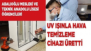 Meslek Lisesi UV Işınla Hava Temizleme Cihazı üretti