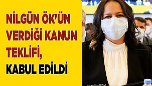 Nilgün Ök'ün verdiği Kanun teklifi, kabul edildi.