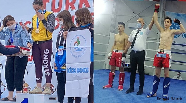 Pamukkale Belediyesporlu kick bokscular 1 altın ve 2 bronz madalya kazandı