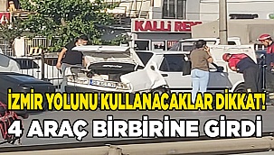 4 araç birbirine girdi