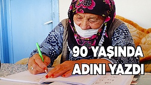 90 yaşında öğrenmenin yaşı yok dedirtti