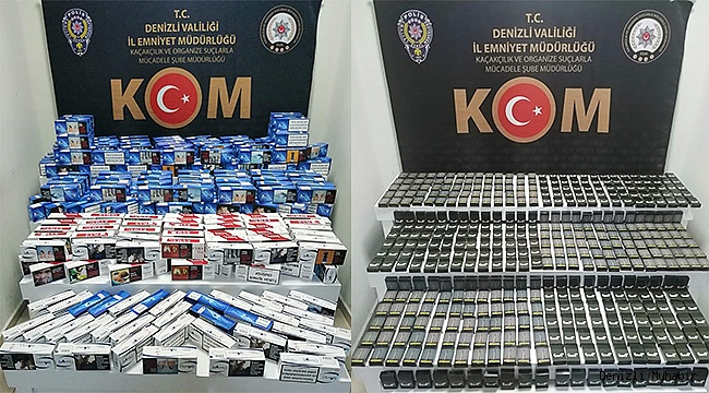Denizli’de kaçakçılara 5 ayrı operasyon; 7 gözaltı
