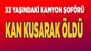 Denizli'de kamyon şoförü kan kustuktan sonra öldü!