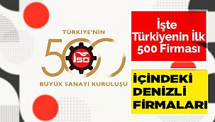 Denizli'den 13 firma, ilk 500 içinde