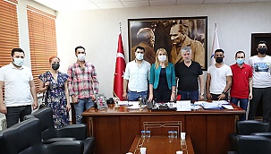 Hibe desteği alan esnaflardan teşekkür ziyareti