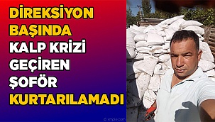 Kamyon şoförünü ecel, direksiyon başında yakaladı