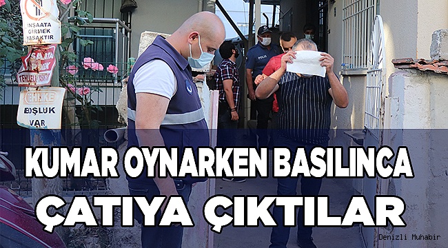Kumar oynarken basılınca mutfak penceresinden kaçıp çatıya çıktılar