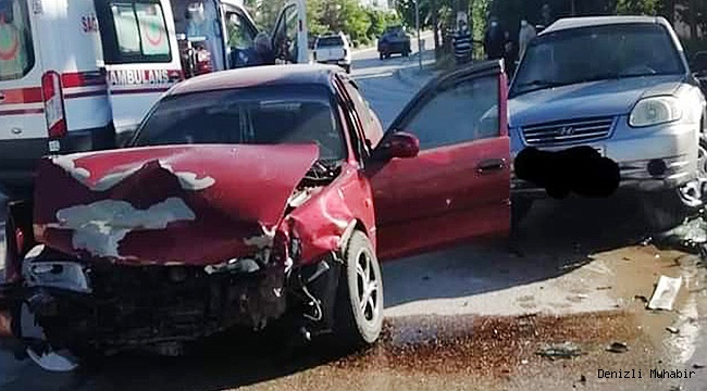 Otomobiller çarpıştı: 1 yaralı