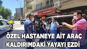 Özel hastaneye ait araç kaldırımdaki yayayı ezdi