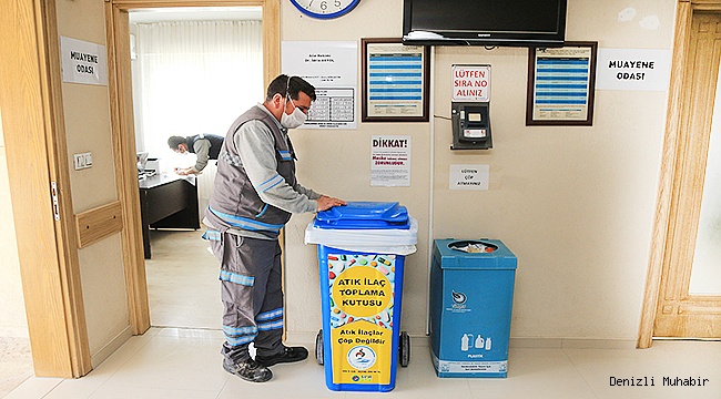 PAMUKKALE’DE ATIK İLAÇLAR DA AYRI TOPLANIYOR