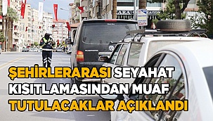Şehirlerarası seyahat kısıtlamasından muaf tutulacaklar açıklandı
