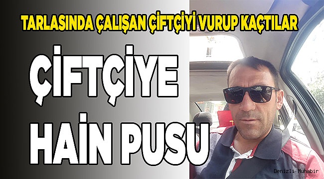 Tarlasında çalışan çiftçi vuruldu