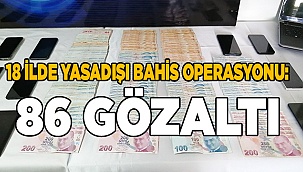 18 ilde yasadışı bahis operasyonu: 86 gözaltı