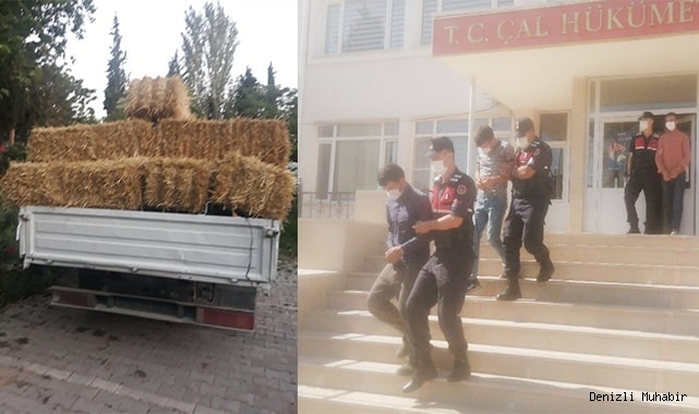 Çiftçinin samanına göz diken 3 hırsız tutuklandı