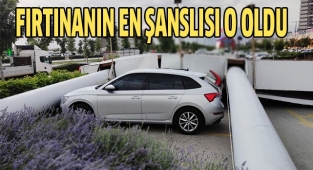 Denizli'yi  vuran fırtınanın en şanslısı o oldu