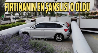 Denizli'yi  vuran fırtınanın en şanslısı o oldu