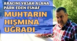 Hatalı park yapılmasından bıkan muhtar, fırçayla ayar verdi