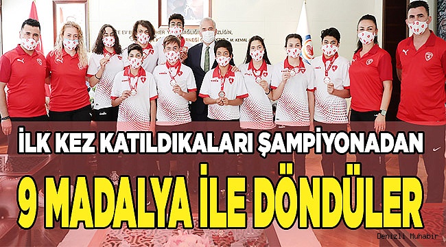 İlk kez katıldıkları uluslararası şampiyonada 9 madalya