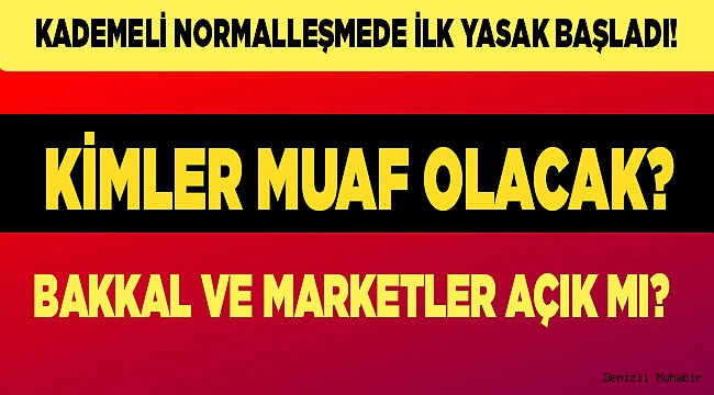 Kademeli normalleşmede ilk yasak başladı!