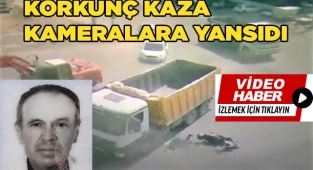 Kamyonun bisiklet sürücüsünü ezdiği o anlar kamerada