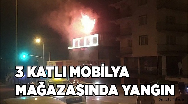 Mobilya ve beyaz eşya mağazasından yükselen alevler korkuttu