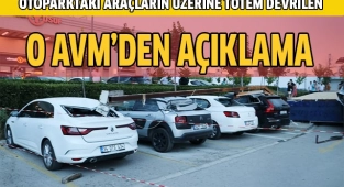 Otoparkındaki araçların üzerine totem devrilen AVM'den açıklama var