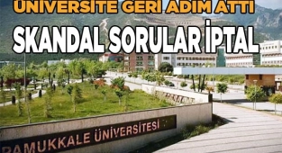PAÜ, skandal soruları iptal etti