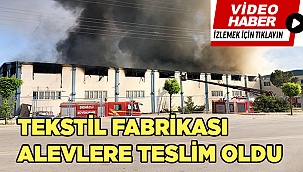 Tekstil fabrikası alevlere teslim oldu