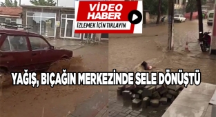 Yağış, bıçağın merkezinde sele dönüştü