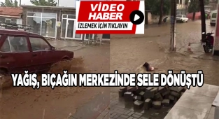 Yağış, bıçağın merkezinde sele dönüştü