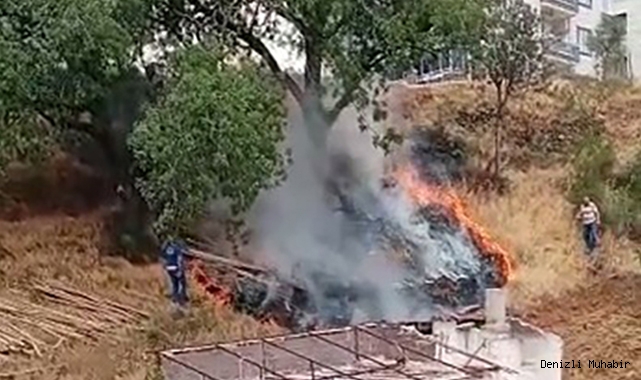 Yangına ilk müdahaleyi vatandaşlar yaptı