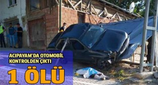 Acıpayam'da trafik kazası bir ölü