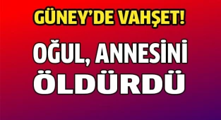 Annesini boğazını keserek öldürdü