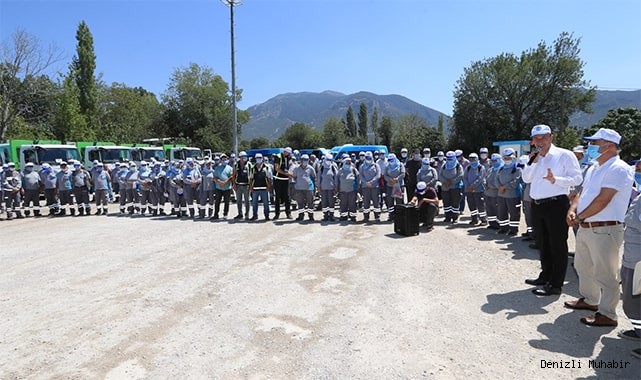 BAŞKAN ÖRKİ PAMUKKALE BELEDİYESİ AİLESİYLE BAYRAMLAŞTI
