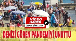 Denizi görünce virüsü unuttular