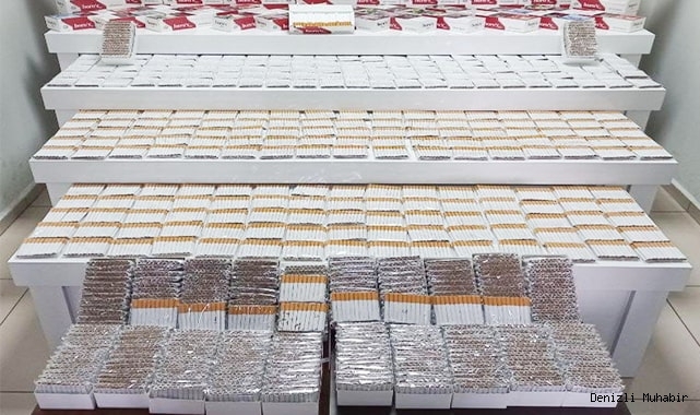 Denizli’de binlerce kaçak tütün ürünü yakalandı