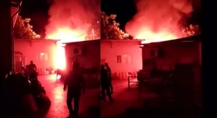 Devlet hastanesi çamaşırhanesinde çıkan yangın korkuttu