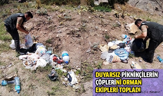 Duyarsız piknikçilerin çöplerini orman ekipleri topladı