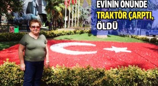 Evinin önünde traktör kurbanı oldu