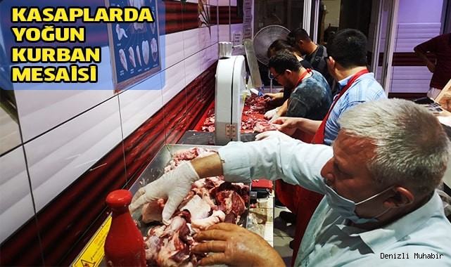 Kasaplarda yoğun kurban mesaisi