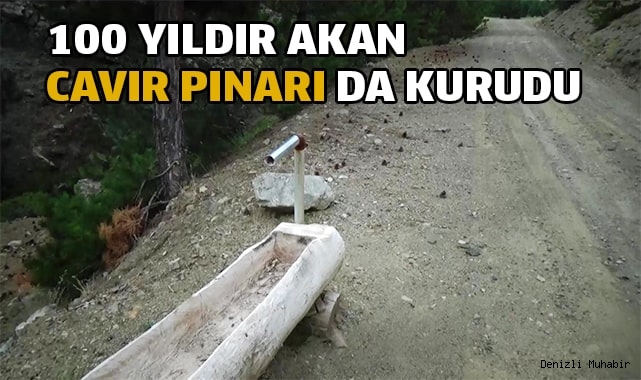 Kuraklıktan 100 yıldır akan 'Cavur Pınarı' da kurudu