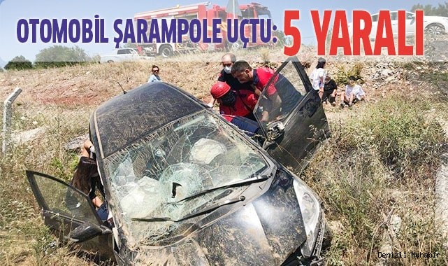 Otomobil şarampole uçtu: 5 yaralı