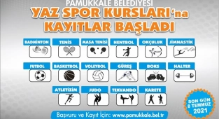 Pamukkale Belediyesi yaz spor kurslarına kayıtlar başladı