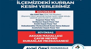 Pamukkale’de kurban kesim yerleri belirlendi